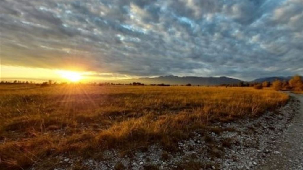 Le DoloValli. Tramonto sui magredi.